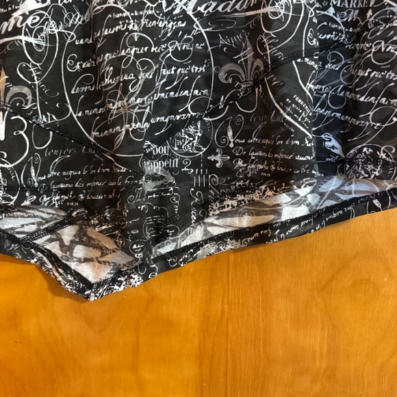 LuluB Asymmetrical Tunic -- Vintage Script Print (sm) - Picture 2 of 5